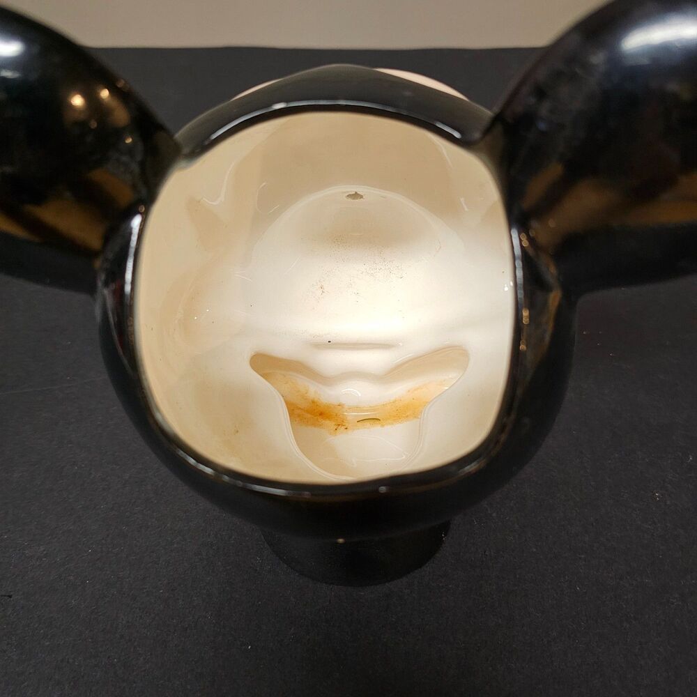 Mickey Mouse Head Ceramic Vase Heart Bow Tie Planter Teleflora Disney Vtg - Picture 3 of 7